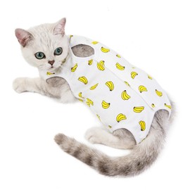 TORJOY Kitten Recovery Suit Spay,Cat Recovery Suit for Abdominal Wounds or Skin Diseases,E-Collar Alternative for Cats Dogs, After Surgey Wear, Recommended by Vets