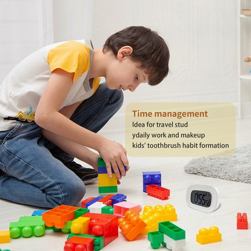 Digital Timer with Clock, Magnetic Countdown Clock Stopwatch Timer for
