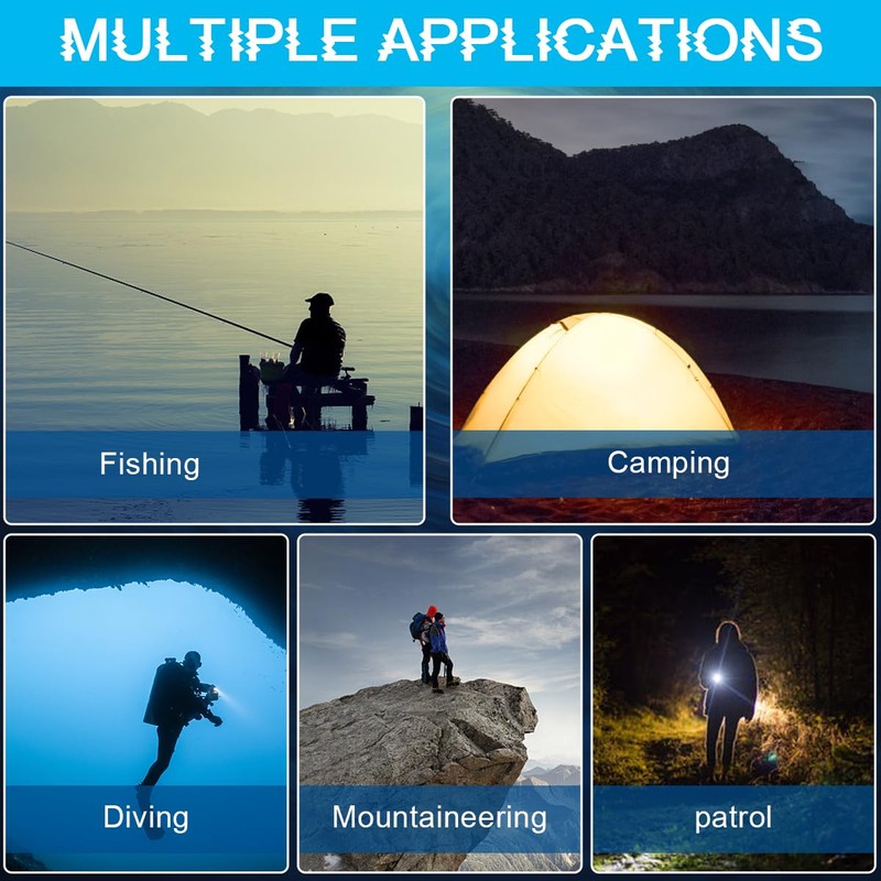 WholeFire Underwater Diving 2000 Lumens Scuba Diving Torch, LED Diving