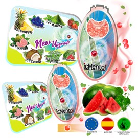 icMentol - 10 Flavours, 3 Pack Sizes Available, 200 Capsules Menthol Balls, Aroma Capsule, Aroma Balls, DIY Click Balls (2 Packs x 100 Capsules, Ice Cold Watermelon Flavour)