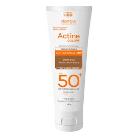Protector Solar Dermatológico Facial Actine Colors Medio Oscuro FPS50+ 40g Darrow