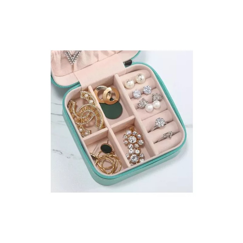 Maíz Joyero Caja Mini Portátil Joyas Viaje Organizador Estuche