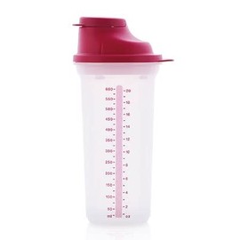 New Tupperware Shaker 600 ml 2,5 Tasse (Rosa / Weiß)
