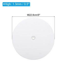 PATIKIL 9 Inch Heavy Rotating Swivel Stand with Steel Ball Bearings, 360° Rotation Turntable Lazy Susan Base for Big Screen TV Computers Monitors, White
