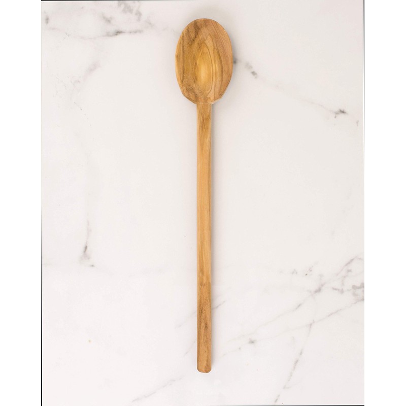 Italian Olive Wood Cooking Spoon, Handcrafted in Europe, 12-Inch