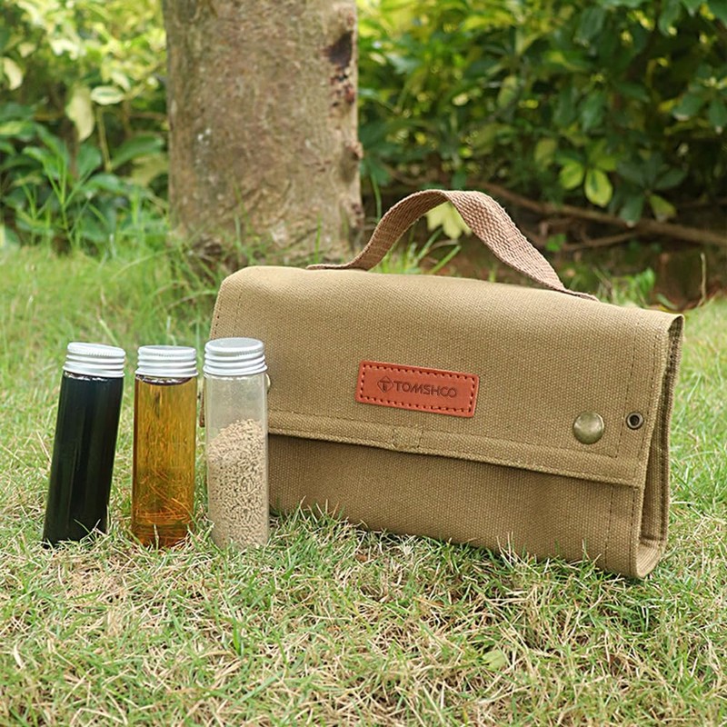 HUIOP Spice Bag, Portable Spice Bag with 10 Spice Jars