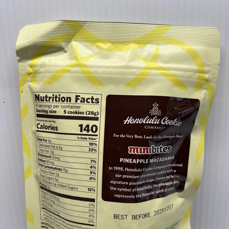 Honolulu Cookie Co. Pineapple Macadamia MiniBites 4oz