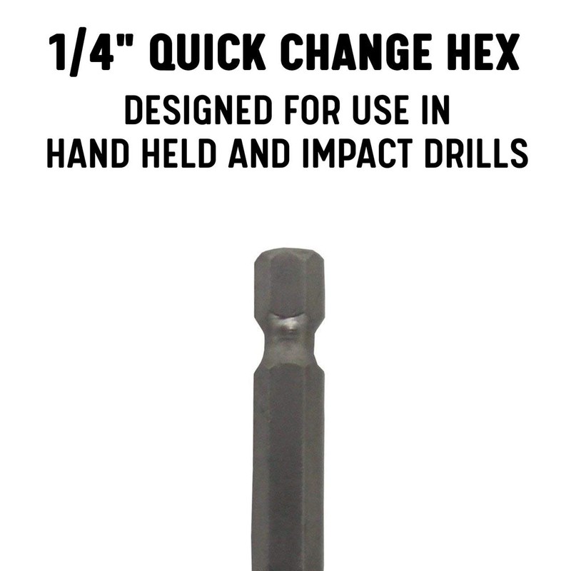 1/8" Quick Change Hex Shank High Speed Steel Drill Bit,