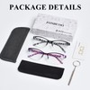 FONHCOO Bifocal Reading Glasses for Women, Metal Spring Hinge Blue