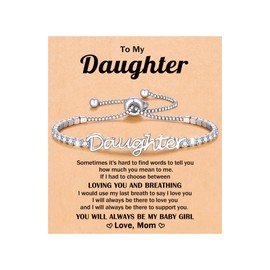 PINKDODO Mothers Day Gifts for Daughter from Mom Daughter Bracelet Valentines Day Christmas Birthday Gifts for Teen Girls Adult