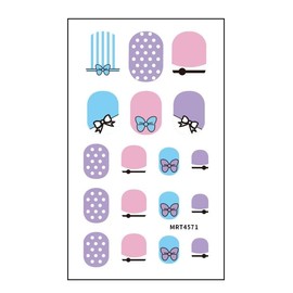 10 Sheets Colorful Nail Stickers for Kids Self Adhesive Kid Nail Stickers for Nail Art Full Nail Wraps for Kids Girls,Cute Kids Nail Strips