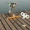 SquEqu 8 Pack Deck Pegs Tent Stakes Wood Screw Hooks