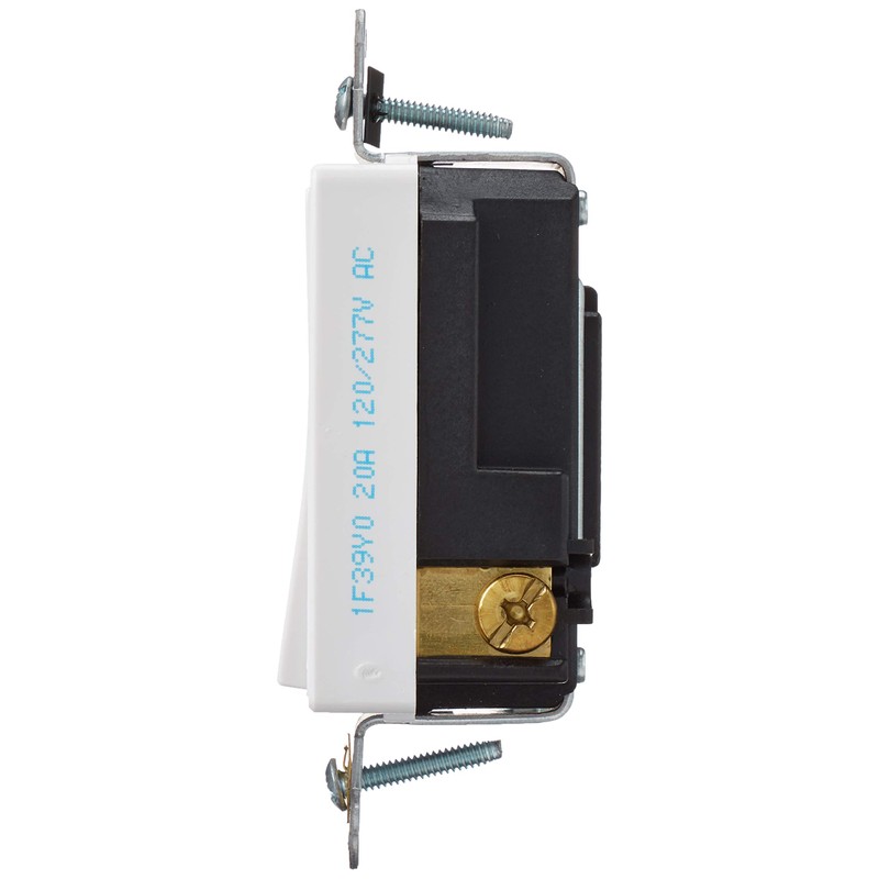 Leviton 5621-2W 20 Amp, 120/277 Volt Decora Plus Rocker Single-Pole