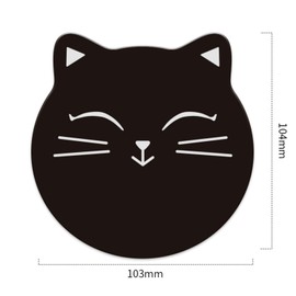吸水 珪藻土コースター ねこ柄 猫 おしゃれ 滑り止め こーすたー 和風 高吸水性 断熱 速乾 茶パッド コップ敷き ドリンク コーヒー 茶托 滑り止め コースター おしゃれ スタイル (E)