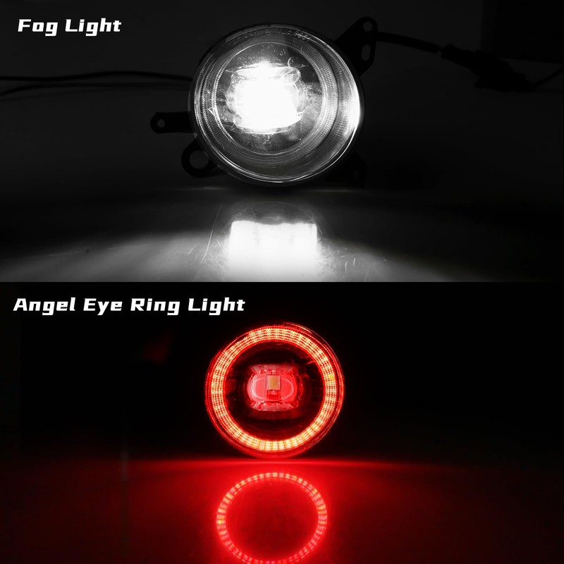 AFOGGEST Angel Eye Fog Light For Mitsubishi Lancer 2008-2014 Front