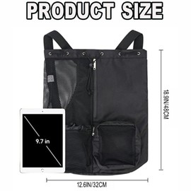 Drawstring Gym Bags with Zipper Pocket Swimming Drawstring Bag Backpack with Wet Pockets Beach Storage Backpacks Folding Into Pouch Mesh Swim Equipment Beach Bag for Swimming Gym and Workout Gear
