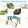 Costzon Kids Picnic Table, Acacia Wood Childrens Activity Table with