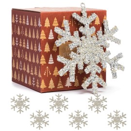 Every Day is Christmas Glass Blown Ornaments Cute Hand Made Figurines Tree Decoration, Snowflake