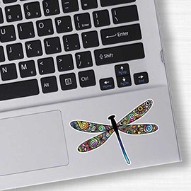 Dragonfly Laptop Sticker Decal Colorful Insect by Megan J Designs ™ Laptops Windows Cars Vinyl Sticker