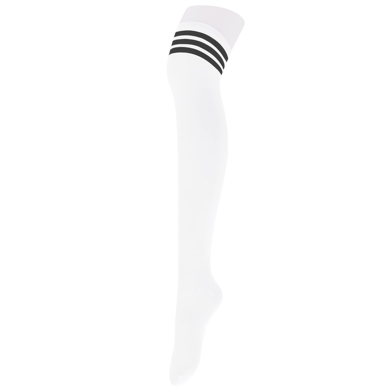 Long White Thigh High Socks for Women - Over the