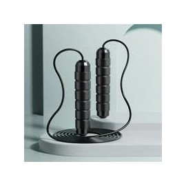 Professional Jump Rope with Foam Handles,Black