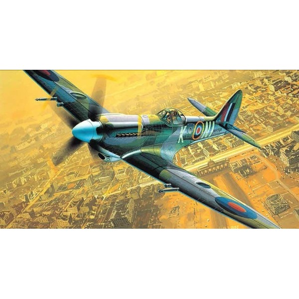 Unbranded Model Airplane Plans (FF): Spitfire LFR Mk-XIV.e Scale 26½"