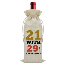 Sazuwu 50th Birthday Wine Bag 1974 Gift for Women Men 750ml Bottle Decoration Bag