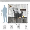 Miyotaa Funny Bear Shower Curtain Set 71Wx71H Inches Farmhouse Rustic