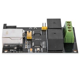 TCP/IP Relay, TCP Relay Controller 2-Way 10A Ethernet Switch for Smart Home Control, Remote Motor Switch Module, with Network, Relays