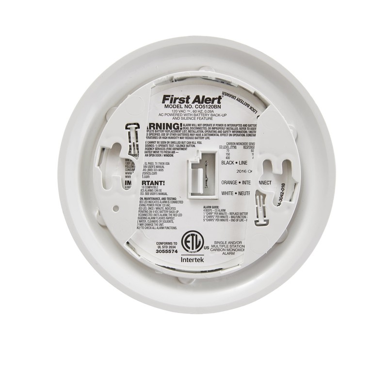 First Alert BRK Carbon Monoxide Detector, Hardwired Alarm with Battery