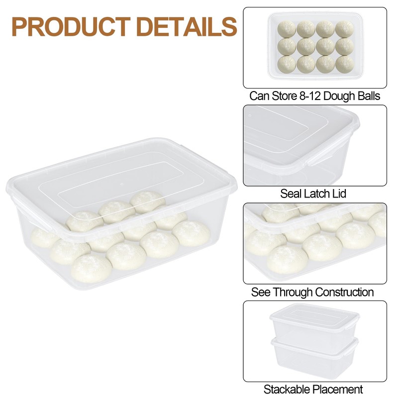 Asking 16 L Plastic Pizza Dough Proofing Box Container with