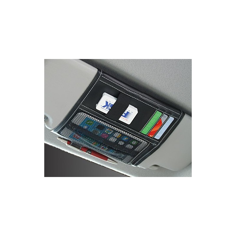 Seikosangyo EH-178 EXEA Sun Visor Pocket, Car Storage Supplies, Black