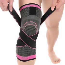 zuxify Knee Brace for Men & Women, Adjustable Compression Knee Support Sleeve for Arthritis, ACL, MCL, Meniscus Tear for Running, Sports, Knee Pads for Tendonitis, Bursitis, Ligament Injuries(1 pack)