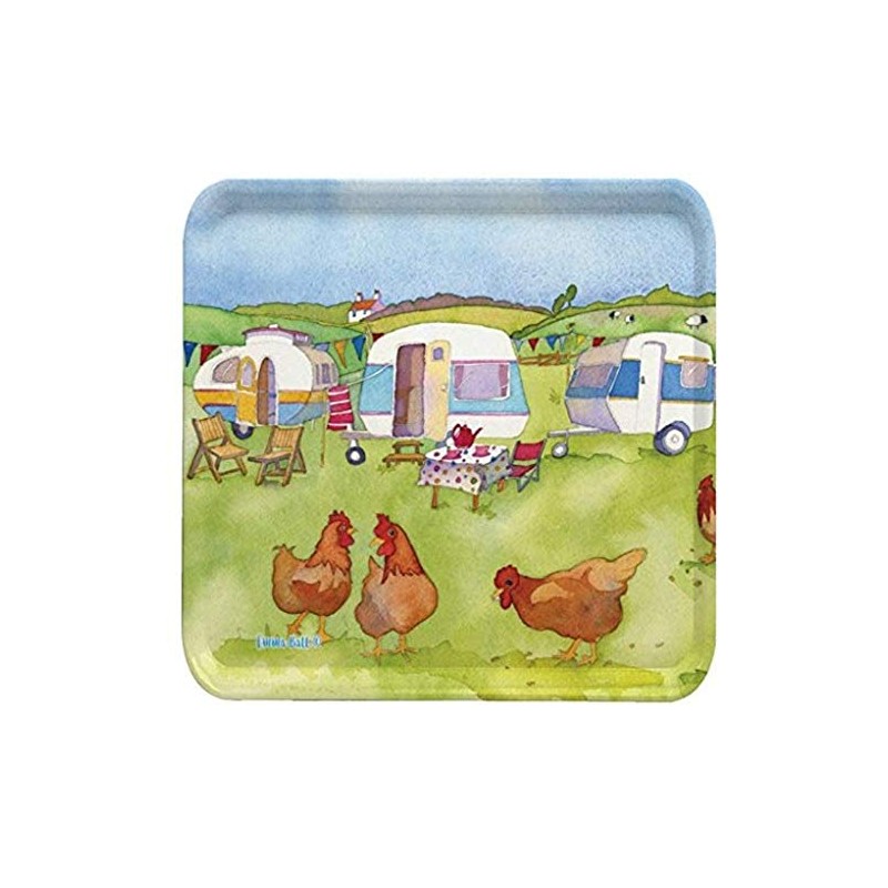 Emma Ball Glamping - Caravan/Camping Colourful Square Melamine Tray -