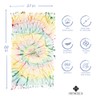 Hencely Tie Dye Beach Towel, 37 x 68 Inches, 100%