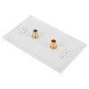 Dual RCA Connector Wall Plate RCA Insert with White Center