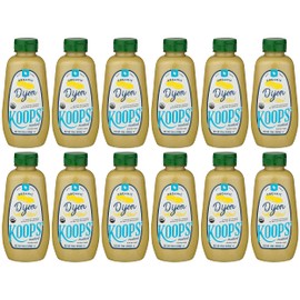 Koops' Organic Dijon Mustard – Dijon Seasoning, Gluten-Free, Kosher, Non-GMO, USDA Certified Organic Mustard Sauce, Made in the USA, From Quality Mustard Seeds – 12 Oz, Pack of 12
