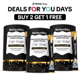B2G1 of BetterAlt GOLD+ Shilajit Honey Sticks | Caramel, Cinnamon and Classic Flavors | Helps Boost Energy | Lab-Tested for Purity:_Caramel-Pack of 3