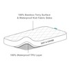 Waterproof Travel Cot Mattress Protector, Fits For 95x65cm Travel Cot
