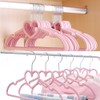 No-Slip Velvet Plastic Hangers,Pink(20Pack) for Coat Jackets, Pants, and Dress