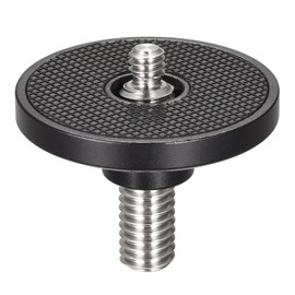sourcing map Mic Stand Adapter - 1/4" to 3/8" Male Double-Side Mounting Screw Adapter 1.73" Dia for Camera Tripod Monitor Holder of Aluminum Alloy