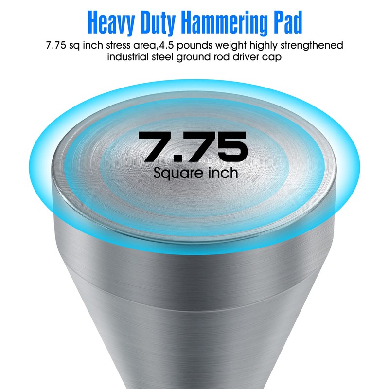 Ground Rod Cap Driver Pad Hammer Driving.Great for 1/2'' 5/8"