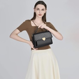 Travistar Handbag Women's Shoulder Bag - Medium Crossbody Bag Women's Multiple Pockets Evening Bag with Removable Shoulder Strap Credit Card Slots, F151 White, Western