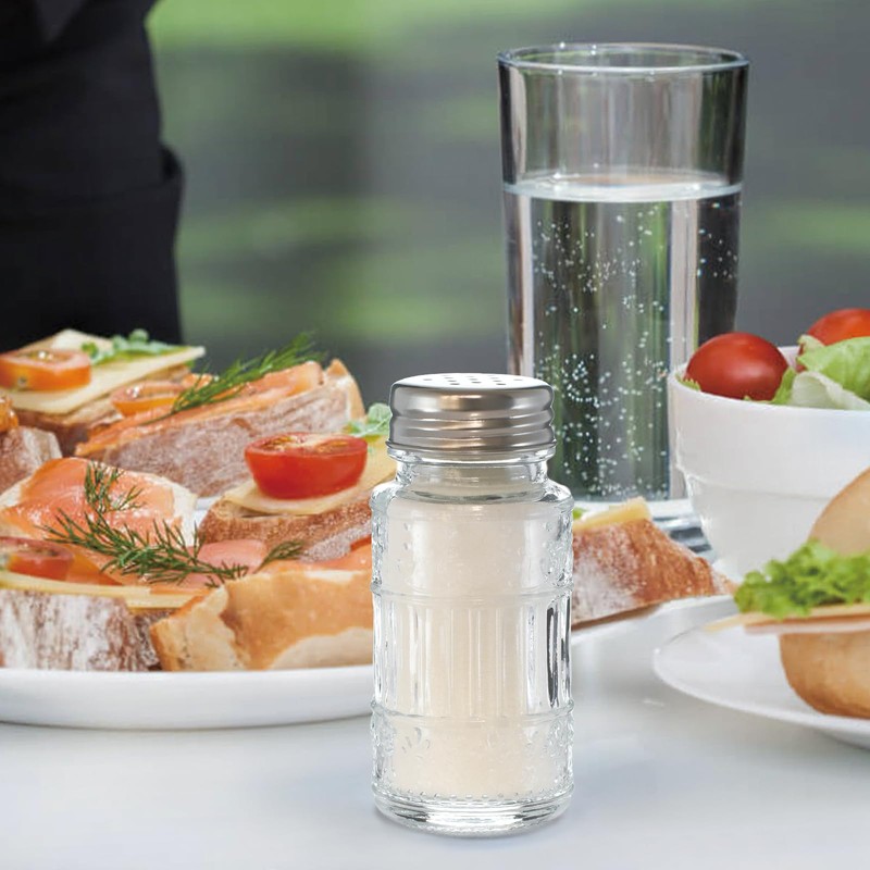 Wongblee 2 Pack Glass Salt and Pepper Shakers Set with