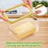 ShineMe Butter Slicer Cutter, Airtight Plastic Butter Dish with Lid,