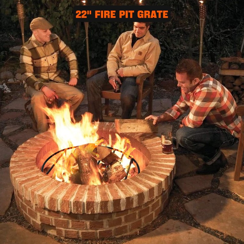 onlyfire Heavy Duty Round Fire Pit Grate 22 Inch -