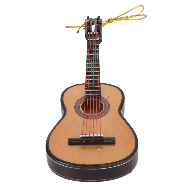 Guitar Ornament Resin Miniature Guitar Hanging Ornaments for Christmas Birthday