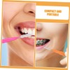 KOMBIUDA 50pcs Lightweight Interdental Brushes for Braces Oral Hygiene Portable
