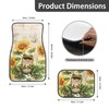 Talayituse Frog Sunflower Butterfly Print Car Carpet Anti-Slip Waterproof Car