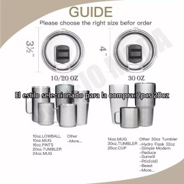 CONEJO MODA 2 Vaso Tapa Magnetica Magslider Taza Con Iman Para 20/30oz